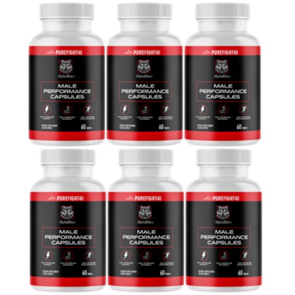 AlphaBites Performance Booster for Male Stamina Supplement - 6 Bottles