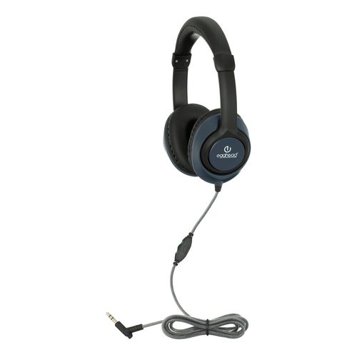 Egghead® Audio Enhanced Deluxe Headphone with 40mm NdFeb Speakers, Leatherette Ear Cushions, Pivoting Earcups, Adjustable Headband, and Tri-Shield Tangle-Free Cord