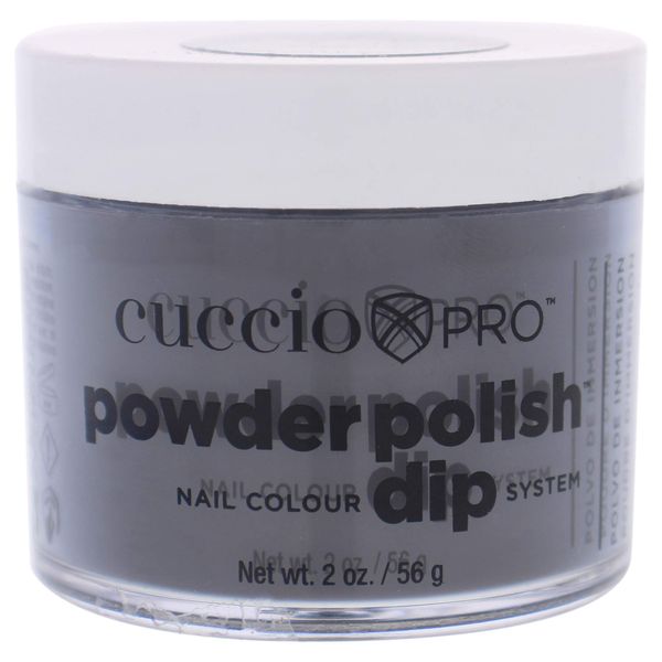 Cuccio Colour Powder Nail Polish - Lacquer For Manicure And Pedicure - Highly Pigmented Powder That Is Finely Milled - Durable Finish, Flawless Rich Color - Easy To Apply - Midnight Black - 1.6 Oz