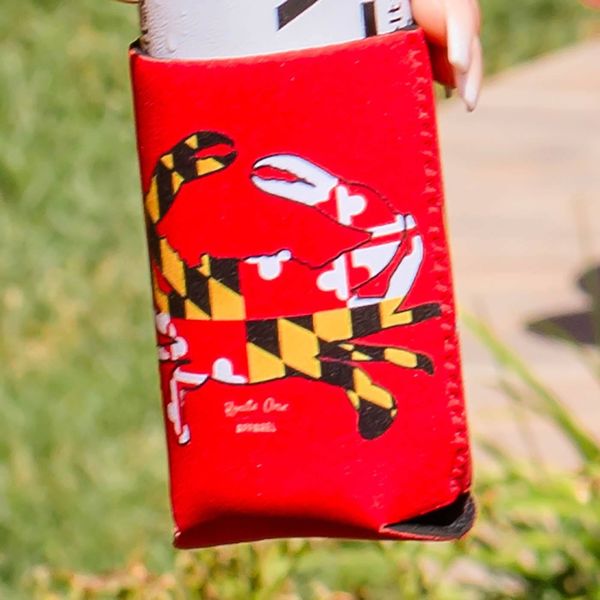 Maryland Full Flag Crab (Red) / Can Cooler - Maryland Flag / 10/$6 Each