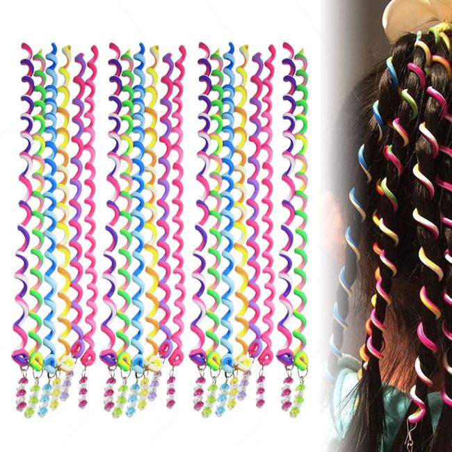 VIKSAUN 20 Pcs Girls Colorful Hair Twist Tool, Hair Accessories Girl Set, Twist Hair Braider Tool DIY Accessories, Braided Hair Styling Accessories, for Party Favors and Children Performance (20 Pcs)