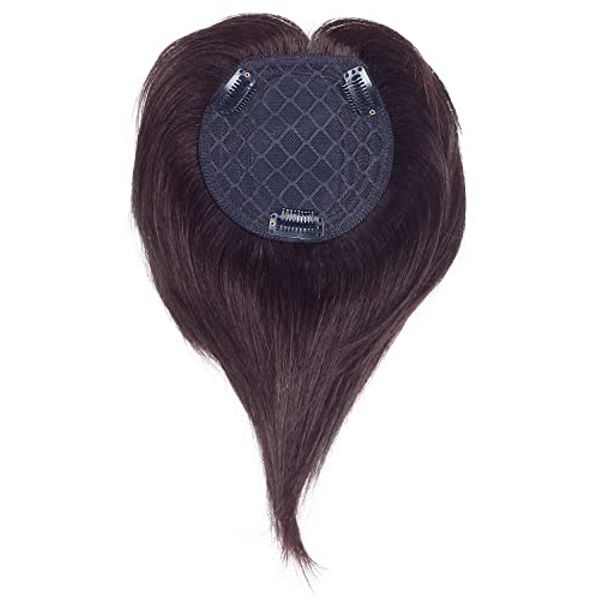 YOYO 100% Human Hair, Partial Wig, Bangs, Realistic Parting, Scalp, Women's, Medical Use, For Partial Use, Breathable, Summer, Crown of the Head, Point Cover, Hair Extraction, Alopecia, Thinning Hair Removal, Conceals Gray Hair, Width 4.7 inches (12 cm), 