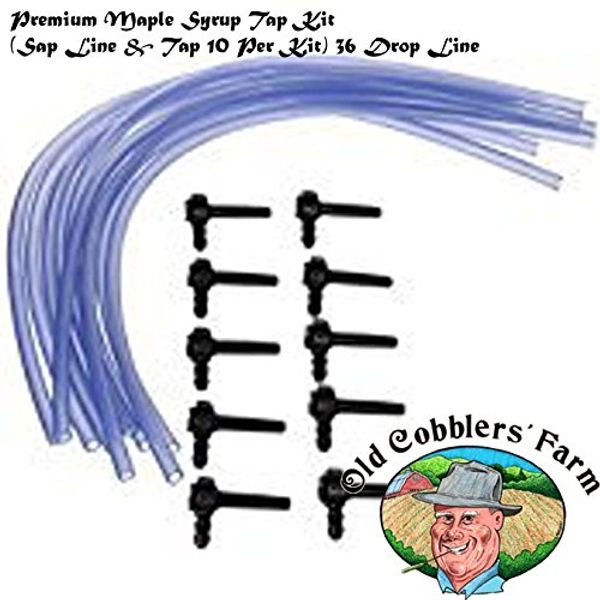 Premium Maple Syrup Tapping Kit (Sap Line & Tap 10 Per Kit) 36" Drop Line