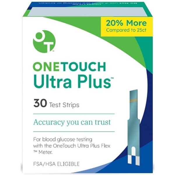 ONETOUCH Ultra Plus Test Strips (1-Box, 30ct)