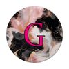 Marble Monogram Elegance Personalized Initial G Stylish Grip PopSockets Swappable PopGrip