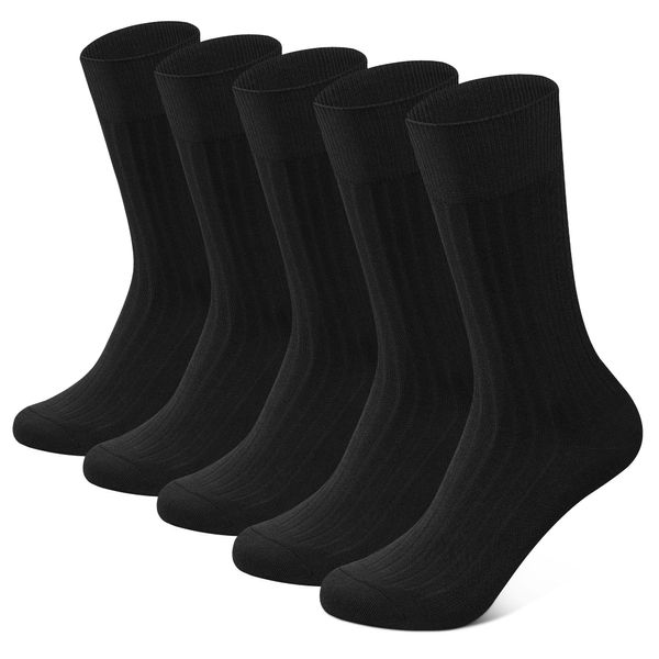 Closemate Men's Business Socks, Odor Resistant, Sweat Absorbent, Thin, Black, Moisture Absorbent, Breathable, Summer, High Socks, Men's, Durable, 9.4 - 11.0 inches (24 - 28 cm), Suitable for Work or