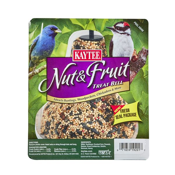 Kaytee Nut And Fruit Seed Treat Bell, 15-Ounce