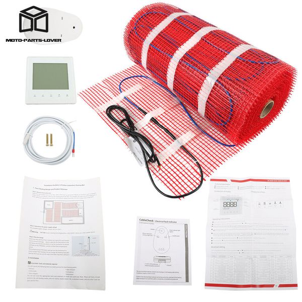 Floor Heating Mat 100 Sqft Electric Tile Radiant Warm Floor Heat Heated Kit 120V