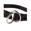 HUNTER SOLID EDUCATION training collar for dogs, leather, soft, non-slip, 50 (M), black