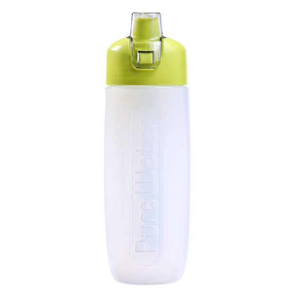 Kurita 030715 Pure Water Purifier, Yellow Green, Width 2.6 x Depth 3.0 x Height 0.8 inches (6.5 x 7.5 x 2.1 cm), Portable Water Purification Bottle, Pure Water