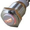 ESUPPORT 12V Car Auto Red LED Light Momentary Speaker Horn Push Button Metal Toggle Switch 19mm