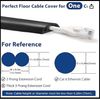 Floor Cable Cover 4ft Black Wire Cover For Floor Prevent Cable Trips & Protect W