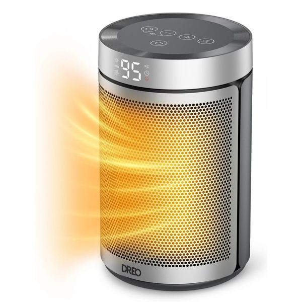 Dreo WDR-HSH006A-Silver Portable Electric Space Heater for Home with Thermostat