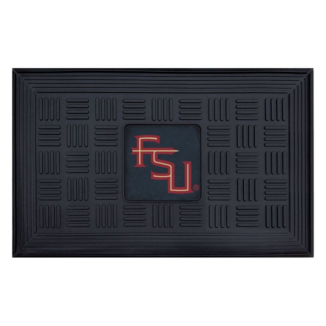 FANMATS 11355 Florida State Seminoles Heavy Duty Vinyl Medallion Outdoor Door Mat - 19.5in. x 31in.