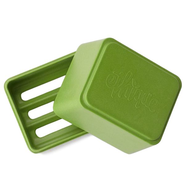 Ethique Bamboo and Cornstarch, Shampoo and Conditioner Shower Container (Green)