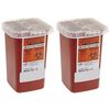 Sharps Container Biohazard Needle Disposal - 1 Quart - Pack of 2