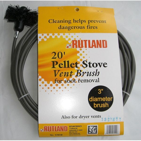 RUTLAND Pellet Vent/Dryer Vent Brush with Handle NEW! FREE USA SHIPPING! #17419