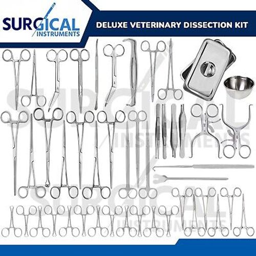 Deluxe veterinary Dissection Kit Surgical Instruments Set Stainless German Grade