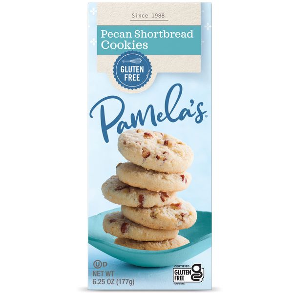 Pamela's Pecan Shortbread Gluten Free Cookies, 6.25 Oz (Pack of 6)