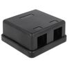 DELOCK Keystone Leergehäuse 2 Port schwarz