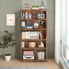 5-Tier Bookshelf Wood Bookshelf for Organized and Easy Access Storage, Study