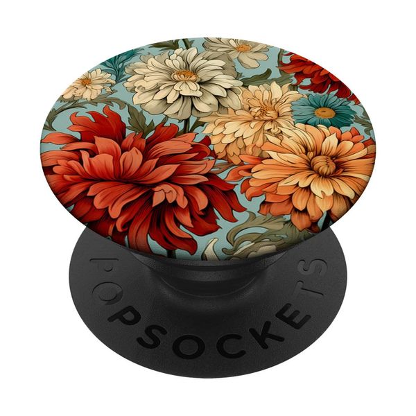 Rote Ringelblumen Mums Floral Flower PopSockets mit austauschbarem PopGrip