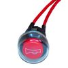 Horn Button: Momentary, unlit, 1/2 inch Round, Weather Resistant Cap (5 Pack)