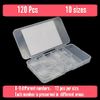 NOVO OVO 120 pcs Hawk Curved Eagle Claw Extra Super Extreme Deep Curve Half Cover Short Square Tapered Transparent Clear Cystal False Nail Extension Tips Acrylic Nail 10 Sizes Bag Packaging