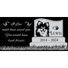 Pet memorial Engraved Marker, headstone Granite gravestone, Poodle dog