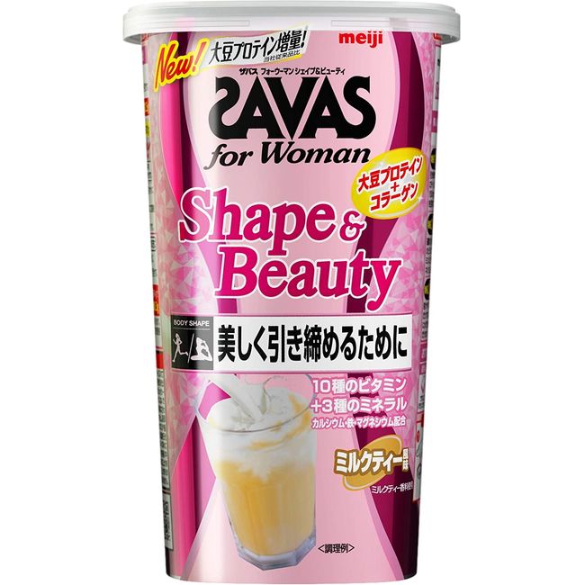 Meiji SAVAS for Woman Shape & Beauty Milk Tea Flavor [12 servings] 252g