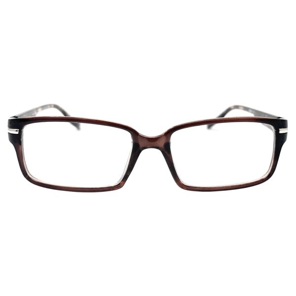 Incredible Bargains The Dean Stylish Rectangular Reading Glasses + 1.00 Dark Brown
