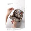 choutrente Women's Makeup Pouch, Small Articles, Vertical Stowing, green