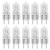 10 Pack-G8 35 Watt Halogen Light Bulbs I NO HARMFUL BLUE LIGHT I JCD Type 110v 130v 35W T4 G8 Under Cabinet Puck Lamp Undercabinet Microwave Oven Stove Top Kitchen Appliance Lighting Bi Pin Clear Lens