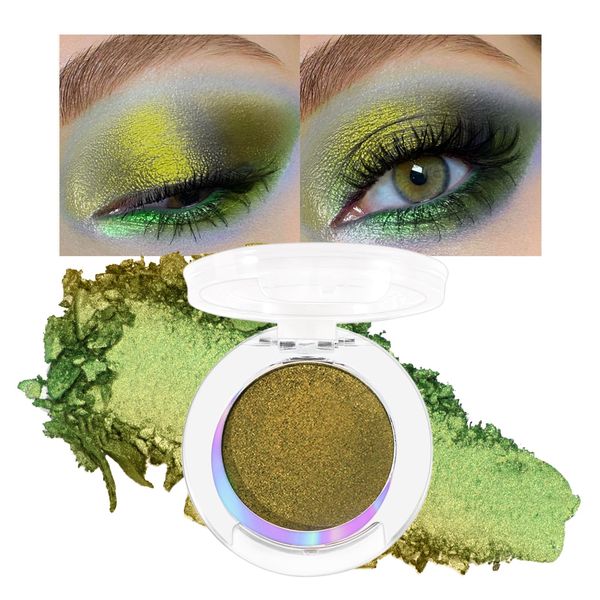 Erinde Gold Lidsachtten Palette Chamäleon, Glitter Metallic Eyeshadow Paltte, Wasserdicht Highly Pigmented Lidschattenpalette, Glitzer Augen Makeup