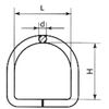 Welded D Ring 6/30 - A4 (Marine Grade) Stainless - 2 Pack