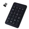 HUIKKJP 2.4G Wireless Tenkey USB-A Non-Interlocking Numeric Keypad Wireless Receiver Included, Thin, Tab Keyed, Wireless Number Pad, Numeric Keyboard, Compatible with Windows, iOS, Android, Black (Not