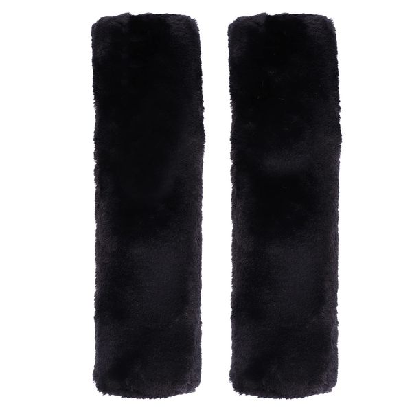 2Pcs Fluffy Car Seat Belt Pads Plush Seat Belt Strap Cover Soft Faux Fur Seat Belt Shoulder Strap Cover Harness Pad Comfort Travel Cushion Safety Belts Cover Seatbelt Protector for Kids Adult