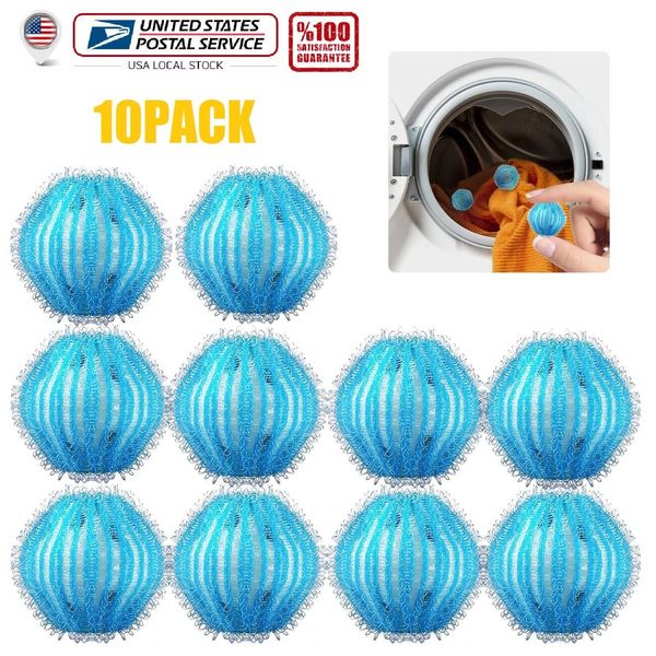 10PCS Pet Hair Remover and Laundry Ball Set Reusable Lint Catcher Laundry Balls