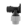 B2C MDPE Compression Wall Flange Plate + Hozelock Compatible Quick Connect Tap 25mm (Backplate)