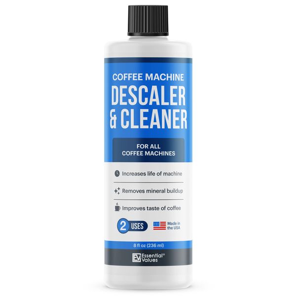 Coffee Machine Descaler (236ml - 2 uses) Compatible with Delonghi, Nespresso, Dolce Gusto, Sage, Gaggia, Lavazza and more - Remove Limescale Descaling Liquid Solution - Fast Acting