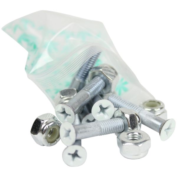 Dime Bag Hardware Skateboard Mounting Nuts and Bolts 1" Phillips - White