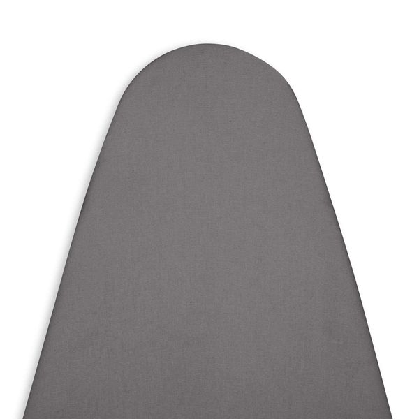 Encasa Ironing Board Covers (up to 114 x 35 cm) Elastic Tightening with Thick 4 mm Felt Padding, Easy Fit, Scorch Resistant, Plain Colors- Grey