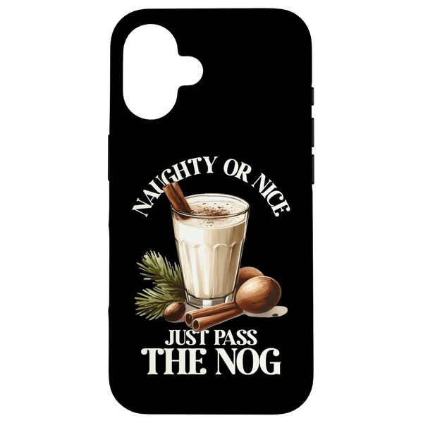 iPhone 16 Just Pass The Nog Eggnog Christmas Drink Maker Smartphone Case