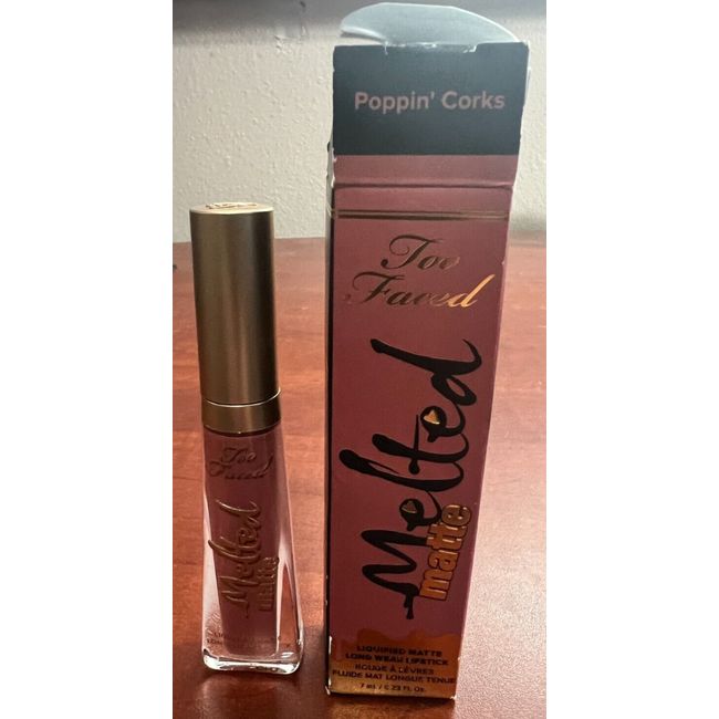 Too Faced Melted Liquified Long Wear Lipstick Poppin’ Corks  NIB