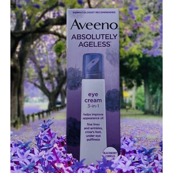 Aveeno Absolutely Ageless 3-in-1  Eye Cream Blackberry Complex 0.5 oz (14g) NIB
