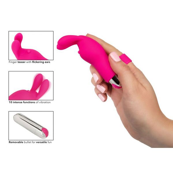Finger Teaser Clitoral Bunny Stimulator Powerful Multi-Function Vibrating SexToy