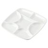 YYlingx 7-Compartment Square Ceramic Paint Palette, White