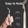 BUNMO Utensils for Elderly, Arthritis, Weak Hand Grip & Handicapped - Convenient Travel Pouch - for Tremors and Parkinsons Patients - Stainless Steel - Eat Independently - Weighted 4 Piece Set