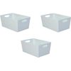 Studio Storage Baskets WHITE Sized Wham 4.02 (10 Pack), Shelf Storage, Wardrobe Storage, Display Boxes.