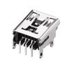 sourcing map Mini USB PCB Connector 5P Female Jack Four Foot 90 Degree Angle 5Pcs